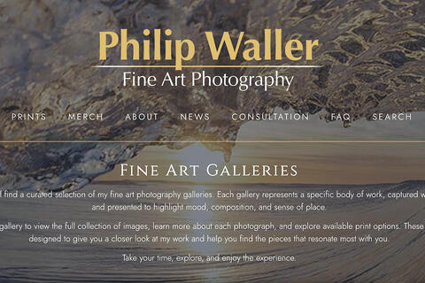 New Website Pages For Philip Waller Photography Fine Art 