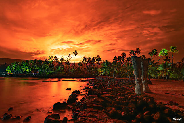 Explosive lava fountain erupting from Kilauea volcano with molten rock spraying into the air.