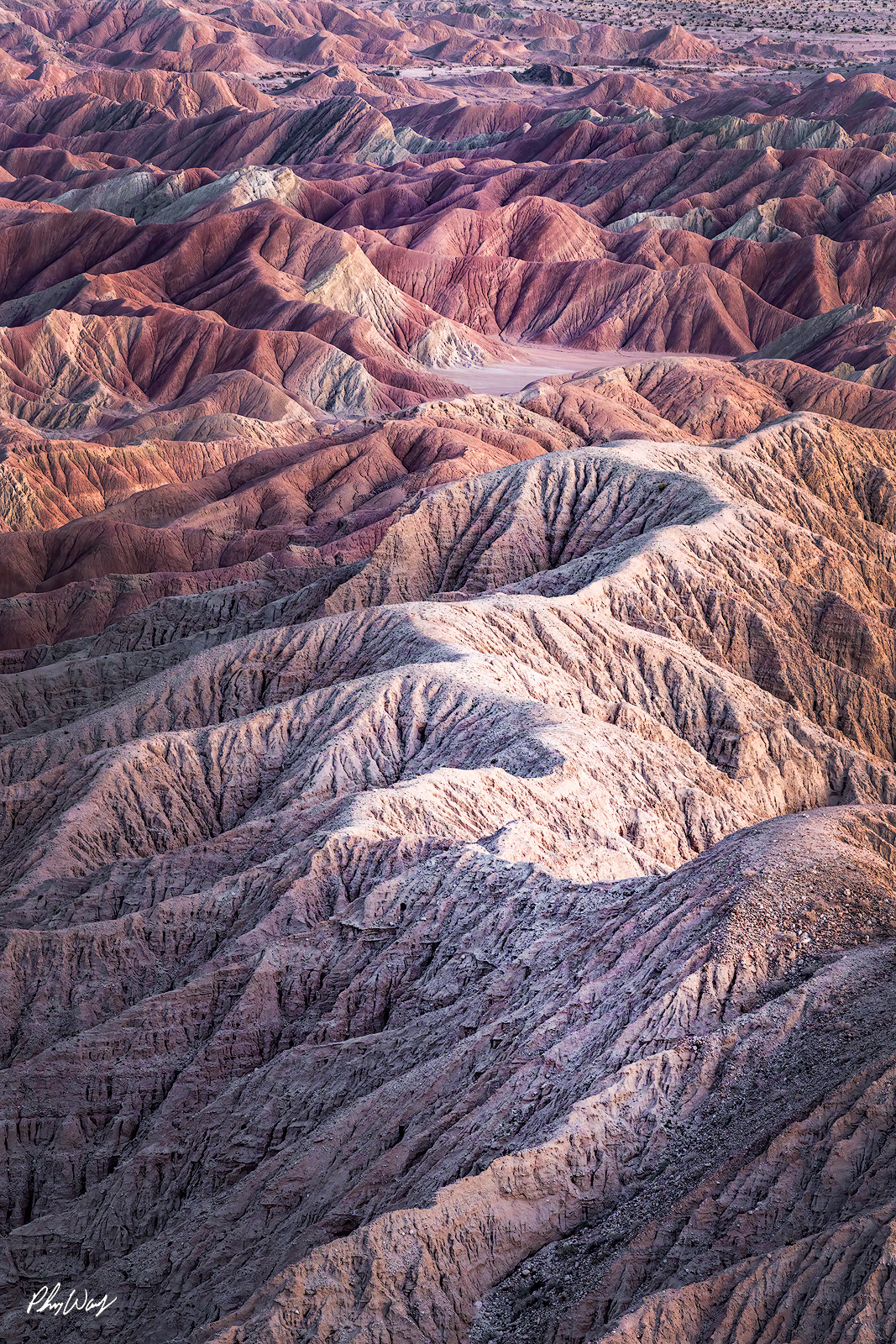 Lines Borrego Layered desert ridges and erosion lines in Anza Borrego California.